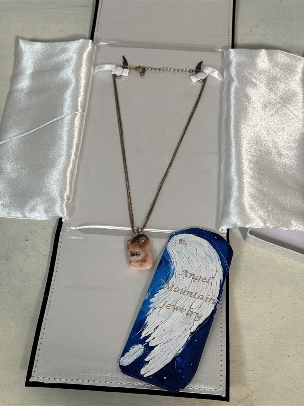 Angel Mountain Jewelry Handmade Love Polished Stone Necklace
